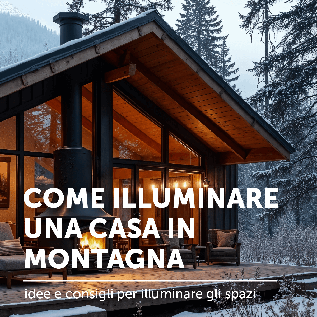 idee illuminazione casa di montagna
