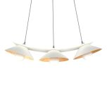 MILLER PENDANT LIGHT X3 LEAF WHITE