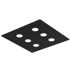  RIVER SQUARE 6X  PLAFONNIER MONOCHROME BRILLANT